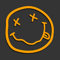 Decus Nirvana Smiley Face Grunge Kurt Cobain XL 0166 (orange) // Sticker OEM JDM Style Aufkleber