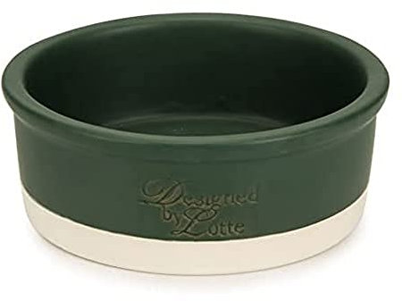 KARLIE Keramiknapf Designed by LOTTE JOA schwer für Hunde (Grün, Ø 13cm)