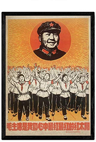 Nacnic Vintage Poster Revolution China. Blätter für Interieur mit klassischen und antiken Werbebildern zu dekorieren. Gemälde Retro-Dekor. A4-Format