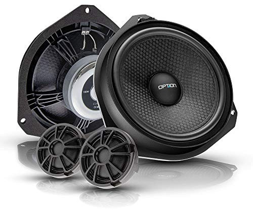 Option Front Lautsprecher-System kompatibel mit Opel Corsa E - 100% Plug & Play System - 2-Wege Komponenten-System - 100 Watt RMS, 91 dB Wirkungsgrad - perfekt passend für Opel Corsa E