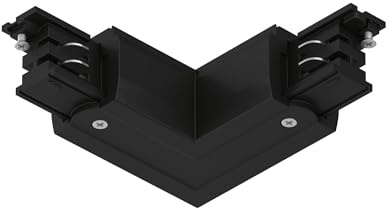 Paulmann 91374 Schienensystem ProRail3 Verbinder L-Stück Außen 101x101mm max. 3.680W Schwarz Schienensysteme Deckenschiene Metall, Kunststoff
