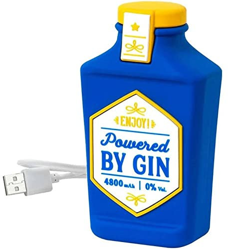 Legami - Chargeur Portable, My Super Power, Batterie Rechargeable, 8,8 x 10,6 cm, Tema Gin, câble de Recharge USB/Micro USB pour Le Power Bank Inclus en 4 h, Capacité 4 800 mAh