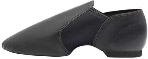 Asyusyu Jazzschuhe für Damen, geteilte Sohle, Jazz-Tanzschuhe, Schwarz , 38 EU