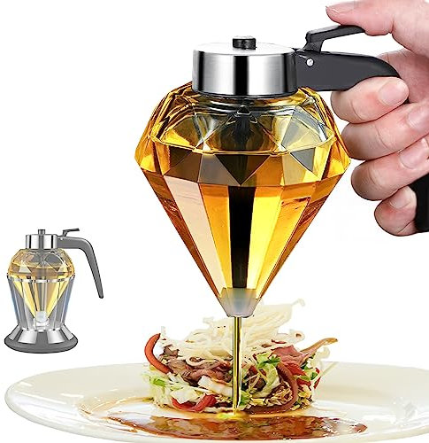 Distributeur Huile Bouteille Huile 200ml, Verseur Huile d'olive, Bouteille Huile Vinaigre, Distributeurs de Sauces et d'épices Pour Miel, Huile de Cuisson, Vinaigre, Sauces et Autres Condiments