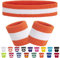 FACATH Gestreiftes Schweißband-Set Sport-Stirnband-Armband-Set Frottee-Armband Sportübungs-Basketball-Armband-Stirnbänder