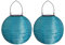 Yeehliny Solar Lampions Außen Wetterfest Solar LED Laterne Wasserdicht Nylon Garten Laterne Solarlaterne für außen Hängend Solarlampiongs Runder Lampenschirm Garten Deko Außendeko (20cm/2PCS/Blau)