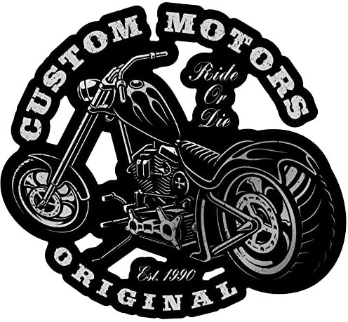 Samunshi Ride Or Die Aufkleber Autoaufkleber für Motorrad Fahrrad Roller oder Auto Sticker Chopper Hot Rod Bopper Enduro Motocross Rockabilly Vinta (10x9cm Ride Or Die)