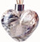 Amelia Art Glass Reed Diffuser Heart - White & Grey Frosted, REM35WGF