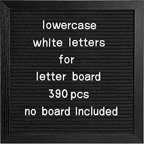 G GAMIT Filz-Briefbrett-Buchstaben-Set, vorgeschnitten, 390 Stück, nur Kleinbuchstaben (keine Tafel im Lieferumfang enthalten)