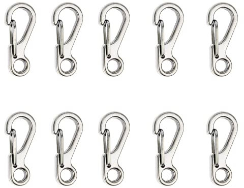 Mini Karabiner,Karabinerhaken Mini,Mini Carabiner,Kleiner Karabinerhaken Mini,Mini Karabiner Klein,Mini SF Karabiner,Kleine Karabiner,Karabiner Mini,Mini Karabiner Schlüsselanhänger(10 Stück)