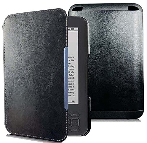 Amazon Kindle 3rd 6-inch Model D00901 Business Light Luxury Smart Magnetic Fall-resistant E-book Leather Case (Black)