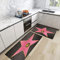 URSOPET 2er Küchenteppich Waschbar rutschfest Teppich,Popstar Party Hollywood Walk of Fame Symbol Promi-Unterhaltungskultur,Küche und im Esszimmer Badematten Set mit Rückseite