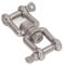 Jaw Anchor Connector, 304 Stainless Steel 360 Degree Rotating Double Jaw Bracket for Climbing Rope (10MM)