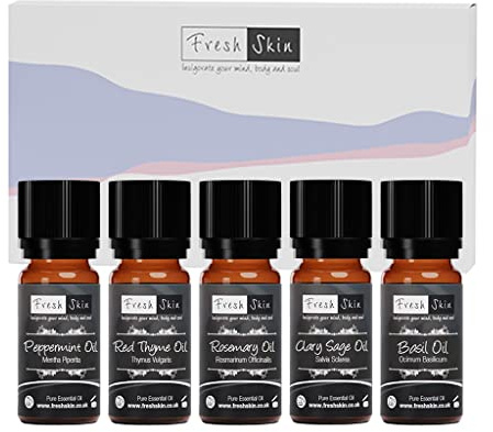Freshskin Beauty LTD | 10ml Essential Oil Set - Herb (5 x 10ml) - 100% Pure & Natural Essential Oil
