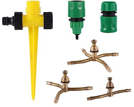 Maison de Jardin 1Pc 360 ° arroseur Auto-Rotatif Filetage mâle 2/3/4 Trois Tuyau d'eau de Jardin en Option raccord Rapide Accessoires de Connexion de Tuyau Raccords de Conduite d'eau (Color : 4 Point