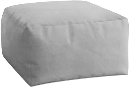 DreamRoots Pouf Hocker Comfort 70x70x40cm - Couch Hocker - Samt Hocker - Hocker Wohnzimmer - Fußhocker Für Sessel - Hocker Sofa - Sitz Poof - Fußablage Hocker - Sessel Hocker - Pouf Sitzsack