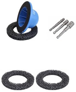 Radnabenschleifer, Radnaben, Topfschleifer, Reinigen, Entrosten, 150 mm, inkl. 2x Ersatzscheibe 1x Adapter-Satz