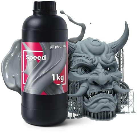 Phrozen Speed Resin |3D Drucker Resin für SLA/DLP/LCD 3D Printer | 405nm Standard Photopolymer Druck Harz | Rapid Resin bis zu 8X Schneller, Stabil - Grau (1kg)