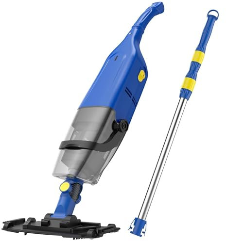 Gafilie Poolsauger Bodensauger für Pools Starke Saugkraft, Ideal für Pools, Whirlpools, Spas und Kleine Unterirdische Schwimmbäder Handsauger, zur Reinigung Kleiner Verschmutzungen, Klein Blau