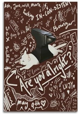 suumyo Lovejoy Are You Alright Poster, Raumdekoration, ästhetisches Poster, künstlerisches Poster für Schlafzimmer, Wohnzimmer, Wände, 20 x 30 cm, ungerahmter Stil
