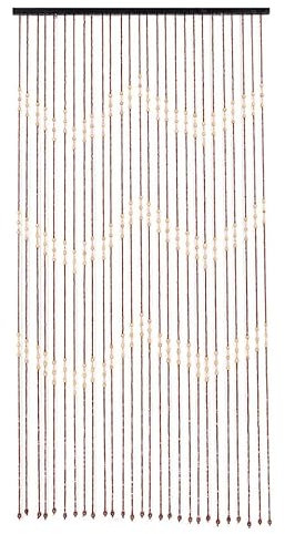 CUMELLIIR Rideau de porte en bambou - 90 x 175 cm - 27 brins - Rideau anti-mouches en bambou - Pour porte d'extérieur, salon, couloir