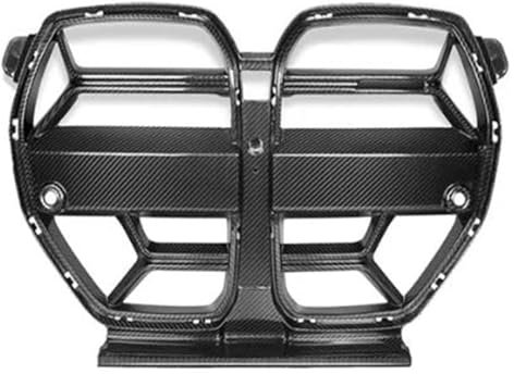 Stoßstangengrill Für B&MW 3 Serie G80 Für M3 4 Serie G82 G83 Für M4 2021-2023 Real Carbon Fiber Auto Stoßstange Grille Vorne Niere Grille(Style a)