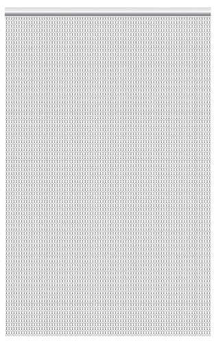 VeYocilk Mosquitera de cadena gris de 100 x 210 cm, cortina de cadena de metal de aluminio para puerta, persianas de insectos, control de plagas