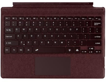 Clavier Magnétique Bluetooth pour Surface Pro 3, Pro4, Pro5, Pro6, Pro7, Pro 7+, Nouveaux Claviers Ergonomiques Aux Couleurs Assorties pour Ordinateur Tablette Ordinateur Portable (Marron)