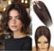 Haarteile Für Dünnes Haar Haartopper Echthaar Oberkopf Damen 360°3D Cover Hair Topper For Women Human Hair Toppers For Thinning Hair Women Brown Upgrade Lace Base Cilp In Hair Extensionsgift For Her