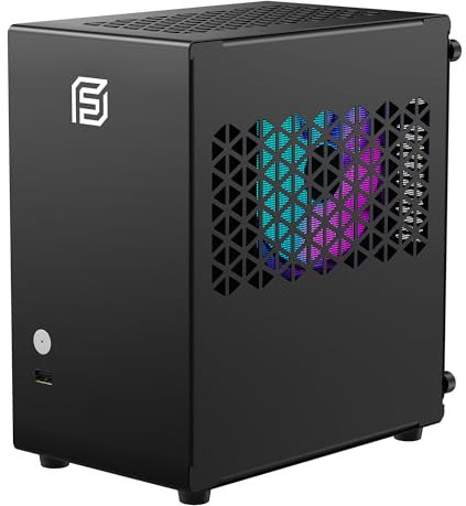 FUNYET Mini PC, Desktop Computer, Gaming PC Desktop, Win 11 XEON D-1581, 32GB DDR4 RAM 1TB SSD, WiFi,Lighting Modes,2xHDMI,1xDP,4K UHD for Office/Home/Business