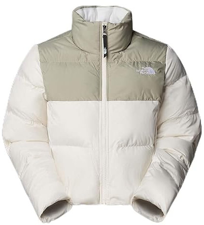 THE NORTH FACE NF0A89JC4QI W CROPPED SAIKURU Giacca Donna WHITE DUNE/CLAY GREY Taglia M