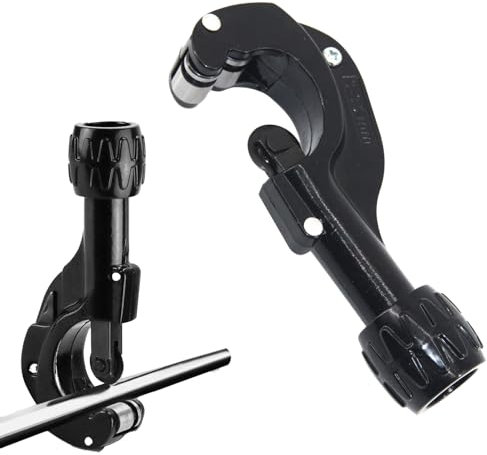 Rohrschneider,Rohrschneider Kupferrohr,Rohrabschneider 3-35mm Mit Entgrater Und 3 Stück Ersatz Schneidrad, Genau Rohr Abschneider Rohrtrenner Für Kupfer & Alu Rohre(Schwarz)