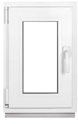 Framex Kellerfenster Fenster Kunststofffenster Weiß Breite x Höhe 40 x 60 cm (400 x 600 mm) 2fach (32 mm) Dreh Kipp DIN Links - Premium - Alle Größen