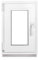 Framex Kellerfenster Fenster Kunststofffenster Weiß Breite x Höhe 40 x 60 cm (400 x 600 mm) 2fach (32 mm) Dreh Kipp DIN Links - Premium - Alle Größen