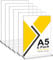 CIOXSOIO 6 Pezzi Espositore Plexiglass A5, T forma Porta Cartelli in Acrilico Porta Fogli Cornice Plexiglass Trasparente Porta Menu Da Tavolo Per Ristorante, Caffetterie, Ufficio, Foto