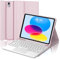 Coque Clavier avec Trackpad pour iPad 10eme Generation 10.9/11eme Generation 2025 A16, AZERTY Clavier avec Pavé Tactile pour iPad 11eme Generation A16 2025, Détachable Clavier avec Porte-Crayon, Rose