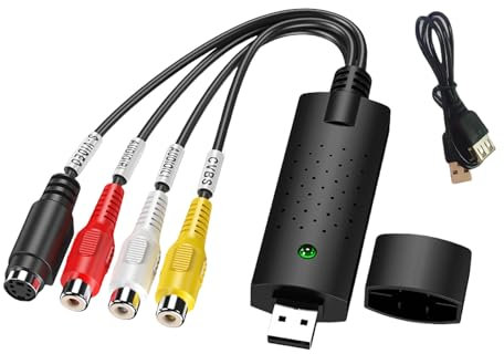 ZIDDAR USB 2.0 Video Grabber Video Erfassungskarte für Digitalisierung analoger Quellen Konvertierung und einfache Einrichtung