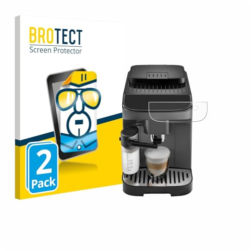 BROTECT Schutzfolie für DeLonghi Magnifica Evo | 2 Stück Transparenter Displayschutz Made in Germany Klare Displayschutz-Folie Clear Einfache Montage Case-Friendly
