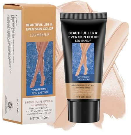 EONFAVE Trucco per gambe impermeabile senza trasferimento, correttore per trucco, impermeabile, copertura per le vene varicose, copertura durevole, copertura per tatuaggi, tono della pelle uniforme