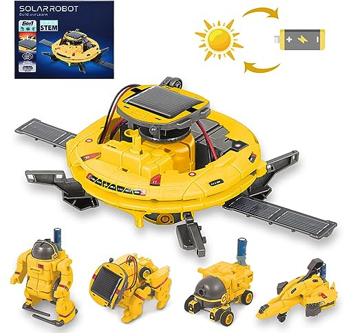 OMWay 6-in-1 Solar Roboter Spielzeug ab 8 Jahre, DIY STEM Bauspielzeug Experimente Bausatz für Kinder ab 10, Weihnachten Geburtstag Ostern Geschenke für Junge 8-12+