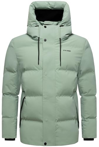 STONE HARBOUR Herren Winterjacke wasserabweisende warme Steppjacke mit magnetischen Knöpfen Taviaan XX S-3XL