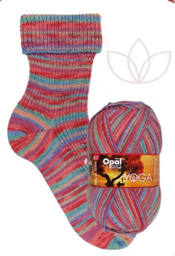 Opal Yoga 4-fach Sockenwolle, 75% Schurwolle Superwash, 25% Polyamid, 100g Knäuel, 425m Lauflänge, für Socken und Accessoires (11663 Kosmische Liebe)