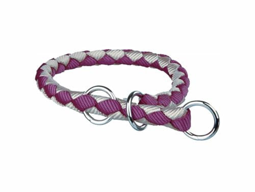 Trixie Cavo Zug-Stopp-Halsband S: 25–31 cm/ø 12 mm beere/silber