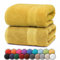 NatureMark 2er Pack DUSCHTÜCHER Premium Qualität 70x140cm DUSCHTUCH Dusch-Handtuch Doppelpack Farbe: Gelb