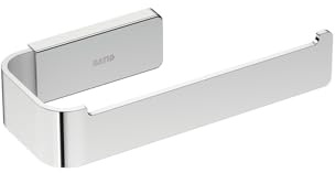 COSMIC Lineb+ Toilet Paper Holder Without Cover for Square and Contemporary Design Bathroom. Metal-Made Toilet Paper Hanging Support. Chrome-Colored Bathroom Accessory