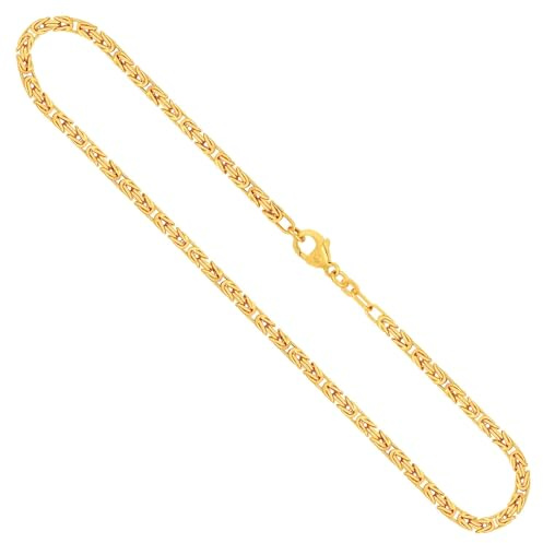EDELIND Königskette Gold Echtgold 333, 585 oder 750 | Goldkette Herren Damen 2,8 mm | Halskette aus Deutschland | Herren Goldkette mit Schmuck Geschenkbox