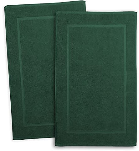 Hearth & Harbor Bath Mat Towels - 100% Ring Spun Cotton Luxury Towels - Ultra Soft & Highly Absorbent, Bathroom Towels, Floor Mat - Hunter Green