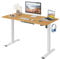 FLEXISPOT ONE PIECE Electric Standing Desk Height Adjustable Sit Stand Up Desk for Home Office with Memory Smart Panel (100 * 60cm White Frame+ Maple Desktop)