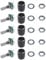 EMSea 5 Sets von 360 Grad Drehgeber Modulen, EC11, digitaler Potentiometer, Druckknopfschalter, 5 Pins, 20 mm Schaft mit schwarzer Knaufkappe