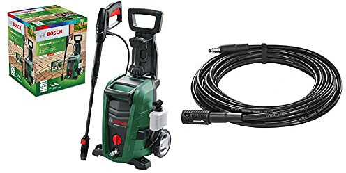 Nettoyeur Haute Pression Bosch - UniversalAquatak130 (1700W, 130 Bars) & Tuyau rallonge à Haute Pression 6 m pour Nettoyeur à Haute Pression Aquatak Bosch F016800361